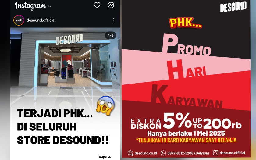 Besok 1 Mei Ada PHK di Seluruh Gerai Desound, Tapi Karyawan Malah Happy